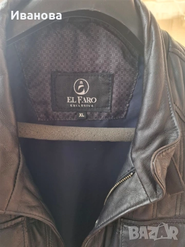 Мъжко яке естествена кожа и сака, снимка 3 - Якета - 54015546