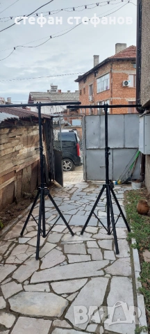 Стойки за осветление! Уникални ,масивни и здрави! Почти нови !, снимка 2 - Чанти, стативи, аксесоари - 53245769