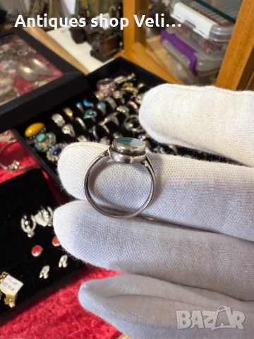 Дамски сребърен пръстен с тюркоаз №7598 , снимка 5 - Пръстени - 52362621