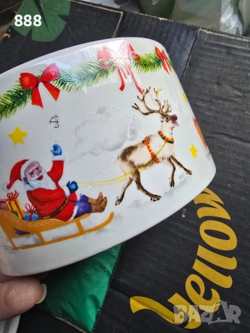 коледна порцеланова купа, снимка 6 - Аксесоари за кухня - 52800439