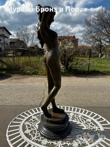Масивна бронзова статуетка Pitta Luga – 76 см, 16 кг, снимка 2 - Антикварни и старинни предмети - 53985061
