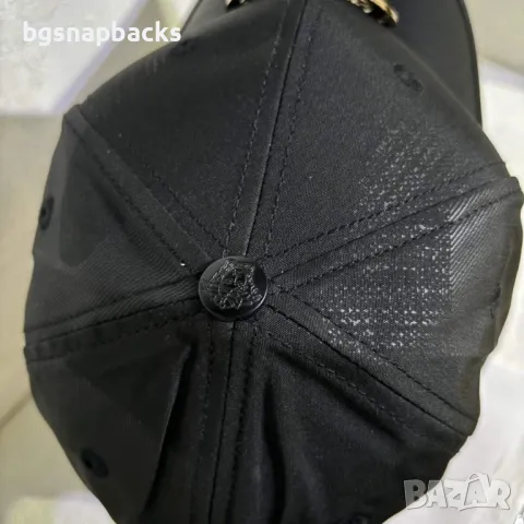 Versace шапка Версаче с кожена козирка и черен камуфлаж shapka versace, снимка 7 - Шапки - 49895580