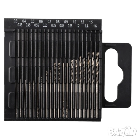 Комплект от 20 Прецизни Свредла 0.3-1.6 мм | HSS За Бижута, Часовници, Моделиране, Електроника, снимка 6 - Друга електроника - 53998741