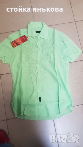 Продавам мъжка риза св.зелена, снимка 1 - Ризи - 45543547