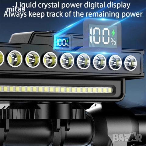 Ултра ярка 9 LED + 21 SMD светлина за велосипед, Фар, Клаксон, Батерия, снимка 4 - Аксесоари за велосипеди - 52003435