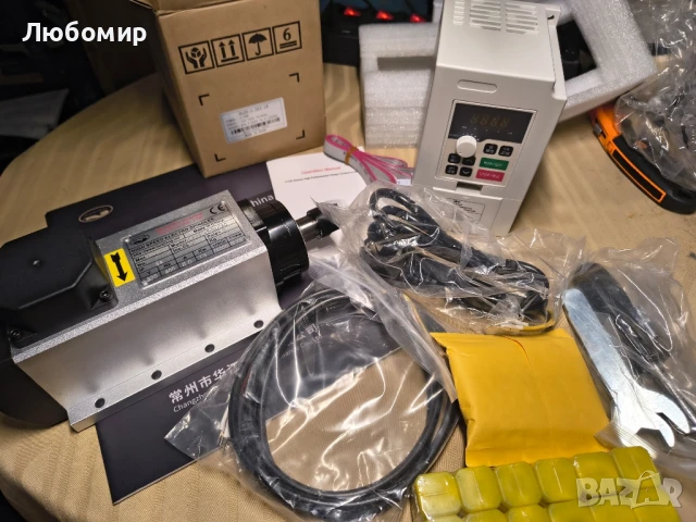 Комплект CNC шпинделен мотор, 220V, 1.5KW, ER16, въздушно охлаждан квадратен шпинделен мотор CNC , снимка 2 - Други инструменти - 50842437