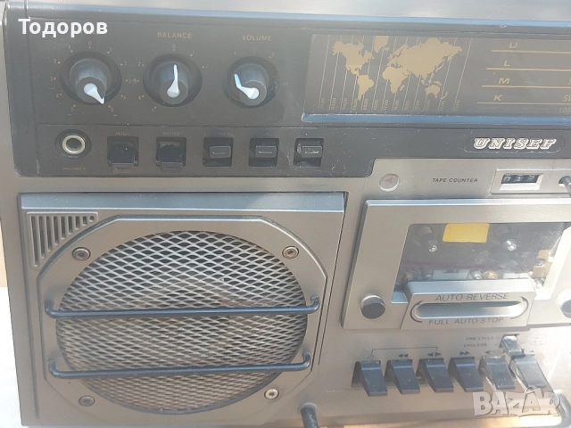 Unisef TU-7000 Auto Reverse Radio Cassette Recorder , снимка 12 - Радиокасетофони, транзистори - 51541510