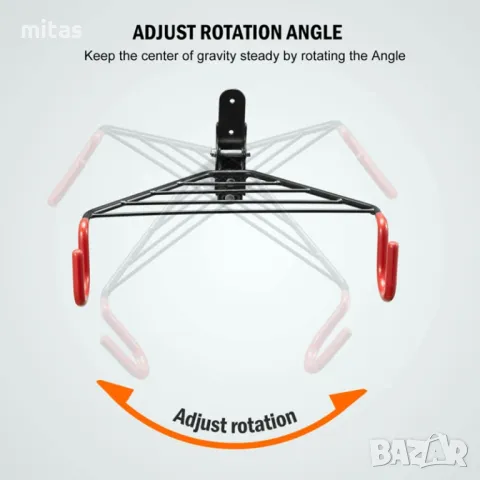 Велосипедна стойка MARTAR, Закачане под рамка, Сгъваема, Ротираща, снимка 3 - Аксесоари за велосипеди - 50405792