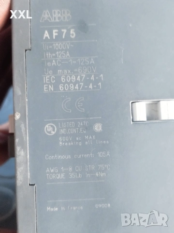 Контактор ABB AF 75-20 , снимка 10 - Резервни части за машини - 54009716