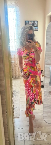 Асиметрична шарена рокля, снимка 5 - Рокли - 51463953