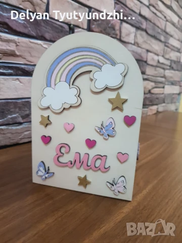 🌈 Персонализиран дървен органайзер за диадеми и аксесоари – Мечтата на всяко момиче! 🎁, снимка 8 - Подаръци за жени - 51217402