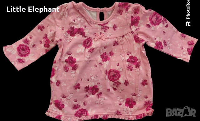 Блузка с дълъг ръкава за 3-6 мес момиченце,big rses,колекция"Flowers",Англия/нова