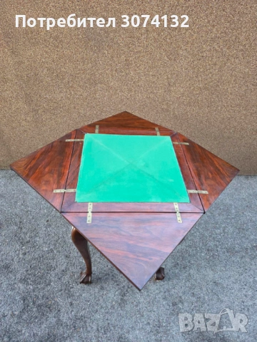 Маса за игра на карти в стил Чипъндейл, снимка 3 - Маси - 53891207