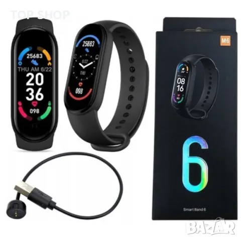 Фитнес гривна Smart Band M6, снимка 3 - Смарт гривни - 48623836