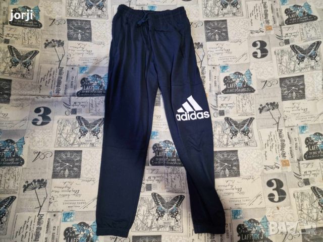 Adidas Долнище анцуг Essentials Тъмносин Regular Fit, снимка 4 - Спортни дрехи, екипи - 46335344