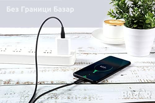 Нов USB C кабел за зарядно устройство телефон Samsung Sony Huawei 1 метър, снимка 4 - Селфи стикове, аксесоари - 40715051