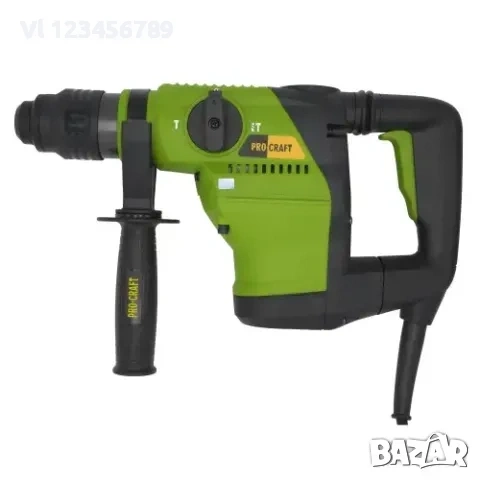Pro Craft Електрически перфоратор със скорост 1100 об./мин, 8J,5300 удара/мин