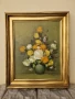Страхотен антикварен белгийски натюрморт масло платно автор , снимка 2