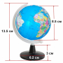 4659 Глобус географска политическа карта на света, диаметър 8.5 см, снимка 5