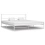 vidaXL Рамка за легло, бяла, метал, 160x200 см(SKU:284520, снимка 1 - Спални и легла - 45798201
