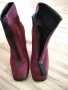 Елегантни боти цвят бордо от естествен велур, снимка 2