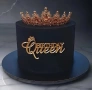 Birthday queen златист акрилен топер за декорация на торта , снимка 2