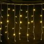 Светеща LED завеса със 120лед светлини, 3м дължина и черен кабел, висулки 60/40/30, влагоустойчива. , снимка 5