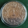 ВЪЗПОМЕНАТЕЛНА 25 ПЕНСА 1977 ГОДИНА - АНГЛИЯ, снимка 2