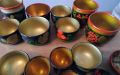 Лот от 12 руски дървени чаши Хохлома и 18 руски лъжици Хохлома, снимка 7