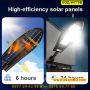 Соларна лампа за дворове, пътеки и градини с мощност 10000W, 1320 lm, 168 LED диода - КОД W779B, снимка 12