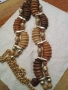 Огърлица с дървени и метални мъниста 52835, снимка 3