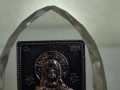 Сребърна Иконка Исус Христос Пантократор (Вседържител), снимка 2