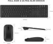 seenda Комплект акумулаторна безжична Bluetooth клавиатура и мишка, ултратънка, снимка 6