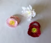 Цветя за коса на ластик - роза и макове / Аксесоари за коса , снимка 1