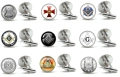 Копчета за Ръкавели Масонски Тамплиер Рицар Freemasons Illuminati Templar Masonic Cufflinks TieClips, снимка 1