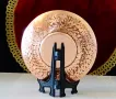 Десертна медна чиния,кована чиста мед. , снимка 3