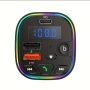 Bluetooth FM трансмитер за кола - Handsfree, бързо зареждане, RGB светлина, снимка 6