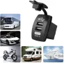 Зарядно с 2 USB портове за вграждане за автомобил- 12/24V - DC 5V/3.1A., снимка 1
