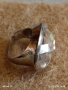Сребърен пръстен с фасетиран огромен камък Swarovski стил и елегантност 48665, снимка 9