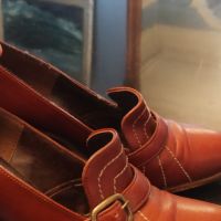 Американски кожени ( от най- фина кожа) пролетни обувки на среден ток. Номер 35-36, снимка 3 - Дамски обувки на ток - 45415786