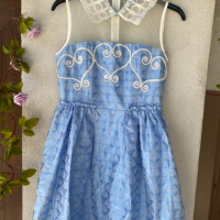 Кокетна официална рокля в небесно синьо, снимка 1 - Рокли - 45010053