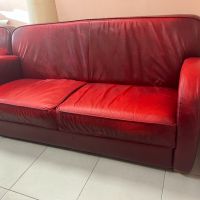 Естествена кожа, кресло (фотьойл) и диван в стил Арт Деко, снимка 6 - Дивани и мека мебел - 45283248