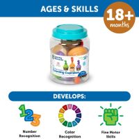 Комплект образователни играчки за малки деца 18+ месеца, 5 цветни кексчета, снимка 3 - Образователни игри - 45373306