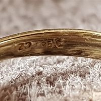 Стилен пръстен ЗЛАТЕН 14 карата диаманти БРИЛЯНТИ злато, снимка 8 - Пръстени - 45596792