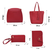 Дамски комплект чанти от 4 части, 5цвята , снимка 7 - Чанти - 45053422