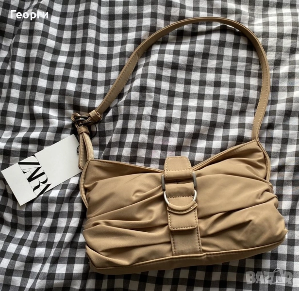 Малка светло-кафява чантичка ZARA, снимка 1