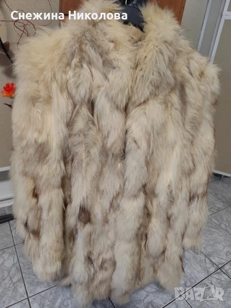 Дамско палто естествен косъм L_ M, снимка 1