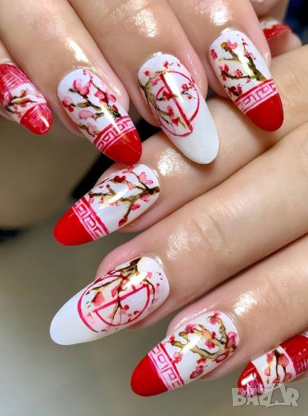 👑 💗Комплект Разкошни Press-on Изкуствени Нокти 24 броя 💋 КОД : nail1077💗 👑 💋 ➡️ 😱Уникалниииии, снимка 1