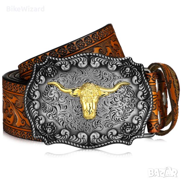 Мъжки колан Jadive Western Cowboy Vintage 114 см. НОВ, снимка 1