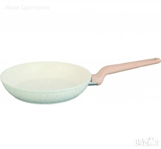 Тиган Voltz Nice, Кован алуминий, Мраморно покр., Индукция, Кремав меланж, снимка 1